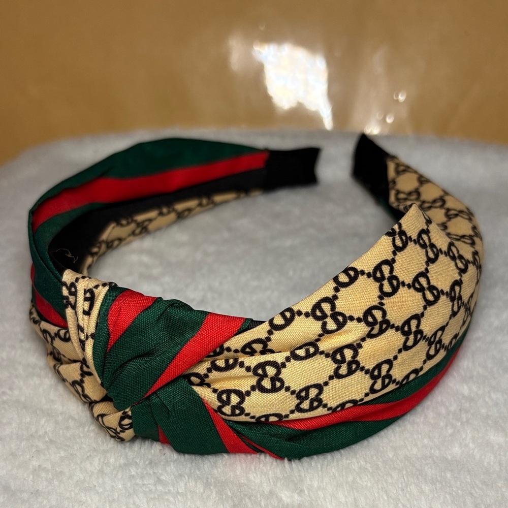 New Stylish Beige, Green & Red Headband